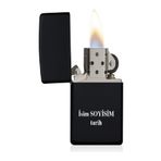 Mobgift Zippo Model Isme Özel Çakmak Benzinli (Siyah)