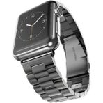 Mobicas Apple Watch Se 3 (40MM) Uyumlu Klasik Metal Kordon-04 Siyah