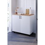 Mobideko Lowe Mini Mutfak Dolabi Alt Modül 100 Cm Tezgah Dahil Beyaz