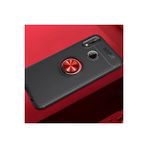 Mobify Huawei P20 Lite Kılıf Yüzüklü Sağlam Esnek Ringo Silikon Kapak - Siyah - Kırmızı