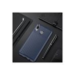 Mobify Huawei Y7 Prime 2019 Kılıf Karbon Desenli Şık Tamia Premium Silikon Kapak - Lacivert