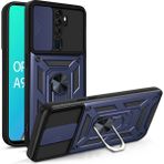 Mobify Oppo A9 2020 Kılıf Kamera Sürgülü Tam Koruma Lyon Kapak - Telefon Modeli - Renk - Lacivert