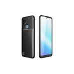 Mobify Realme C21 Kılıf Karbon Desenli Şık Tamia Premium Silikon Kapak - Siyah