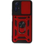 Mobify Redmi Note 12S Kılıf Tam Koruma Sağlayan Armaggeddon Premium Sert Silikon Kapak - Kırmızı