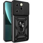 Mobify Tecno Spark 20 Pro Kılıf Kamera Sürgülü Tam Koruma Lyon Kapak - Siyah