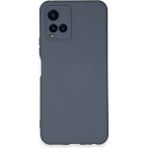 Mobify Vivo Y21S Kılıf Içi Kadife Kaplı Telefonu Çizmeyen Hafif Yapılı Flexfit Silikon Kapak - Gri