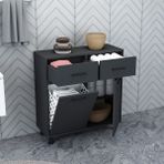 Mobiga Merva Çamaşır Sepetli Banyo Dolabı - Antrasit