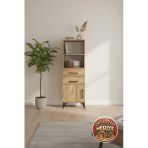 Mobihobi Silva Dolap 2 Raflı 2 Çekmeceli Tek Kapaklı 44X30x134 Atlas Çam