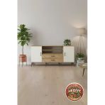 Mobihobi Silva Konsol: 4 Raflı, 2 Çekmeceli, 2 Kapaklı Antre Dolabı (176X30x83 Cm)