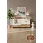 Mobihobi Silva Konsol: 5 Raflı, 3 Çekmeceli, 4 Kapaklı, 176X30x99 Cm Çam-Aytaşı