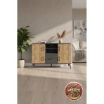 Mobihobi Silva Konsol Antrasit Çam 4 Raflı Tek Çekmeceli 4 Kapaklı 132X30x83
