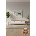 Mobihobi Silva Tv Ünitesi 4 Çekmeceli 176Cm Atlas Çam/Aytaşı - Modern Ve Şık Tasarım