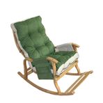 Mobil Deco 0003600033503 Yeşil Füme Sultan Lüx Ahşap Çift Minderli Çift Cepli Sallanan Sandalye