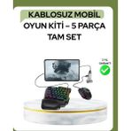 Mobil Pubg Oyuncuları Için 5in1 Klavye Mouse Oyun Seti – Bt5.3 Destekli