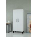 Mobilique %100 Mdf Çok Amaçlı Kiler Dolabı Beyaz Beyaz Mdf