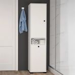 Mobilique Atlas 1 Beyaz Çamaşır Sepetli Banyo Dolabı