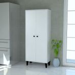Mobilique Çok Amaçlı 5 Raflı Dolap Montajsız Beyaz Suntalam Malzeme ile 165x68x34 cm