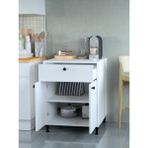 Mobilique Demre Ocak Dolabı Modern Tasarım Beyaz Suntalam 68x58x89 cm Geniş Depolama Alanı