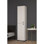 Mobilique Elite No.2 Modern Çok Amaçlı Dolap Beyaz Suntalam Malzemeden 183 cm Yükseklik ve 33 cm Derinlik