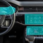 Mobilite 2023-2024 Model Alt Üst Multimedya ve Gösterge 3 Parça 9H Nano Ekran Koruyucu Audi A8 ile uyumlu