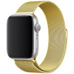 Mobilite Apple Watch Seri SE/11/10/9/8/7/6/5/4/3 38-40-41 MM Ebatlar İçin Milano Loop Çelik Örme Kordon - Gold