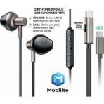 Mobilite Poco X8 Pro Uyumlu Oyun Destekli Type-C+Ekstra Şarj Girişli Pubg Kulaklık - Siyah