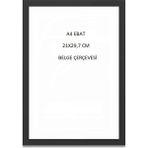 Mobilreyon 10 Adet A4 Kağıdı Ölçüsü Plastik Siyah Renk Belge Çerçevesi 21X30 cm Şeffaf Pvc'li Çerçeve
