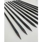 mobilreyon – 10 ADET Kare Tavuk Patlıcan Şişi - Silme Demir 10 mm - Galvanizsiz - Kara Demir - 60cm