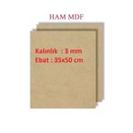 mobilreyon - 2 Adet Duralit Ham Mdf 3 mm Kalınlık, 35x50 cm (Resim Kağıdı Ölçüsü)
