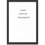 Mobilreyon 4 Adet A4 Kağıdı Ölçüsü Plastik Siyah Renk Belge Çerçevesi 21X30 cm Şeffaf Pvc'li Çerçeve