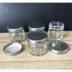 Mobilreyon - 50 Adet 29 cc Cam Kavanoz - Gümüş Kapak - Hediyelik, Hobi, Düğün, Nişan-Mini Kav - Çok Renkli