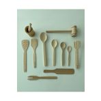 mobilreyon - AHŞAP SET (11 PARÇA) - AHŞAP KAŞIK, SPATULA, AHŞAP TOKMAK ZEYTİN KIRACAĞI-HAVAN