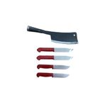 Mobilreyon Satır Ve Mutfak Bıçak Seti, 5 Parça, Et Satırı - 2 Adet 27 Cm Bıçak - 2 Adet 23 Cm Bıçak
