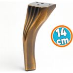 Mobilya Ayağı Ayakları Ünite Baza Koltuk Kanepe Sehpa Masa Metal 14 cm Eskitme Antik Sarı