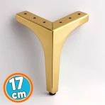 Mobilya Ayağı Dayanıklı Ayak Modern Tasarım Koltuk Sehpa Tv Ünitesi 17 Cm Gold Altın Metal