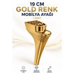 Mobilya Ayağı Şık Modern Dekoratif Kanepe Koltuk Dolap Ayağı 1 Adet 19 Cm Altın
