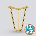 Mobilya Ayağı Üçgen Modern Tasarım Koltuk Sehpa Masa Tv Ünitesi Uyumlu 12 Cm Gold Altın Metal