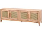 Mobilya Baba Ürgüp 180 Lik Hasırlı Tv Sehpası Cilasız Ham Ahşap Renksiz