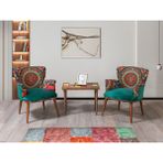 Mobilya Bazarı Hermes Çay Seti 2 Tekli Koltuk,berjer+Sehpa (Salon, Balkon, Cafe Ofis) - Haki - Yeşil