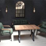 Mobilya Bazarı Holiday Bahçe Mobilyası 2 1 1 Masa(Yeşil)