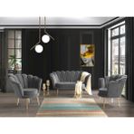 Mobilya Bazarı Inci Gri 2+1+1 Çay Seti, Koltuk Takımı (Salon, Balkon, Cafe Ofis)
