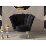 Mobilya Bazarı Inci Mürdüm Berjer (Balkon Salon Cafe Ofis) - Siyah