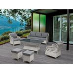Mobilya Bazarı Lumar Rattan Bahçe Mobilyası (Salon, Balkon, Cafe Ofis) 3+1+1+2puf+Masa