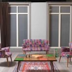 Mobilya Bazarı Mila Patchwork 2+1+1 Çay Seti Koltuk Takımı (Salon - Balkon - Ofis)