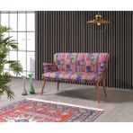 Mobilya Bazarı Mila Patchwork Çay Seti Ikili Koltuk (Salon - Balkon - Ofis)