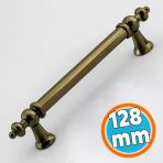 Mobilya Çekmece Mutfak Dolabı Dolap Kapak Kulb Kulpu Metal Antik Sarı Kulp 128 mm 12.8 cm