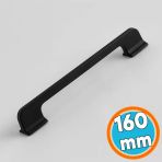 Mobilya Çekmece Mutfak Dolabı Dolap Kapak Kulplar Kulb Kulpu Metal Mat Siyah Kulp 160 mm 16 cm