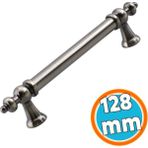 Mobilya Çekmece Mutfak Dolabı Dolap Kapak Kulpları Kulb Kulpu Antik Nikel Metal Kulp 128 mm - Renkli