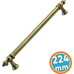 Mobilya Çekmece Mutfak Dolabı Dolap Kapak Kulpları Kulb Kulpu Metal Antik Sarı Kulp 224 mm - 1