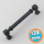 Mobilya Çekmece Mutfak Dolabı Dolap Kulpları Kulb 12.8 cm 128 mm Düz Siyah Metal Kulp